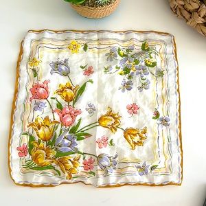 Vintage Floral Handkerchief!